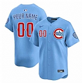Men's Chicago Cubs Customized Blue 2024-25 2nd Alternate Limited Stitched Baseball Jersey,baseball caps,new era cap wholesale,wholesale hats